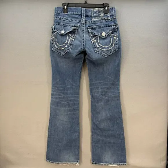 True Religion Jeans Women's 29x34 (8) Blue Billy Big T Boot Cut Western Normcore - Picture 2 of 15